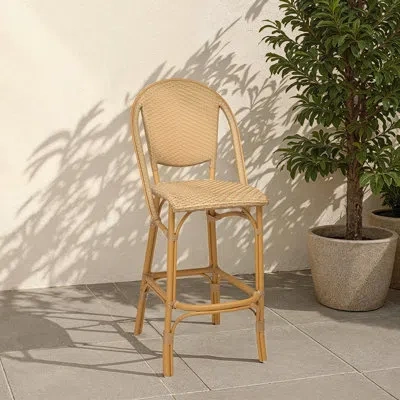 Sika Design Sofie Outdoor Rattan Bar Stool In Natural