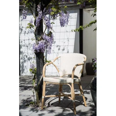 Sika Design Valerie Rattan Bistro Armchair In Ivory,ivory