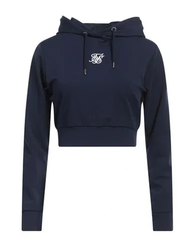 Siksilk Woman Sweatshirt Midnight Blue Size 4 Polyester, Elastane