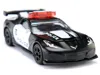 Siku Chevrolet Corvette Zr1 Police Car Black And White Diecast Model Car By