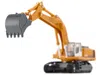 Siku Heavy Haulage Flatbed Transporter Blue And Liebherr 974 Litronic Excavator Yellow 1/87 (ho) Diecast