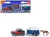 Siku Jeep Red With Horse Trailer Blue And Horse Accessory Diecast Model By  In Multi