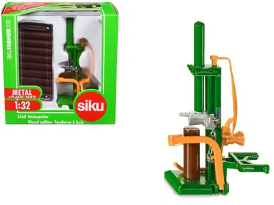 Siku Posch Wood Splitter Green With Logs 1/32 Diecast Model By