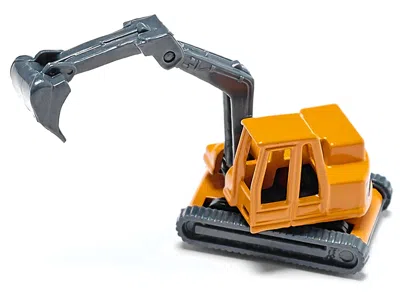 Siku Truck With Low Loader Trailer And Excavator Yellow Diecast Model By