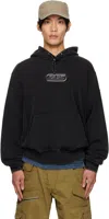 Silas Black 'big ' Drawstring Sweat Hoodie In Black