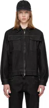 Silas Black Blouson Denim Jacket In Black