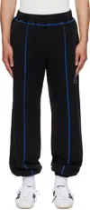 Silas Black Circle Logo Sweatpants In Black