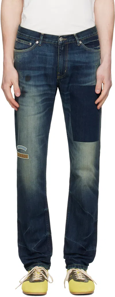 Silas Blue Slim Fit Jeans In Black
