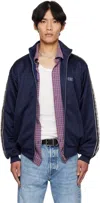 Silas Navy Logo Track Jacket In Blue