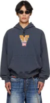 Silas Navy 'since 1998' Drawstring Sweat Hoodie
