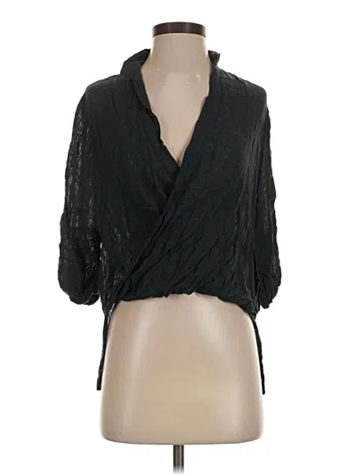 Pre-owned Silence And Noise 3/4 Sleeve Blouse In Black