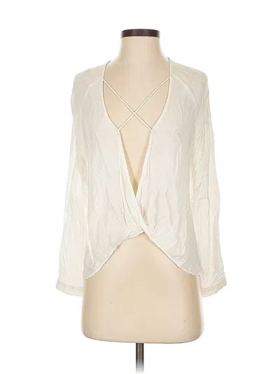 Pre-owned Silence And Noise 3/4 Sleeve Blouse In White