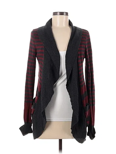 Pre-owned Silence And Noise Cardigan Sweater In Burgundy