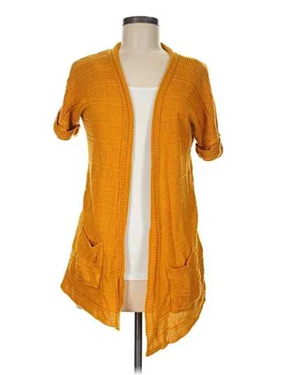 Pre-owned Silence And Noise Cardigan Sweater In Yellow