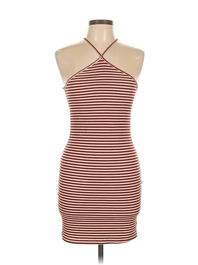 Pre-owned Silence And Noise Casual Dress In Burgundy
