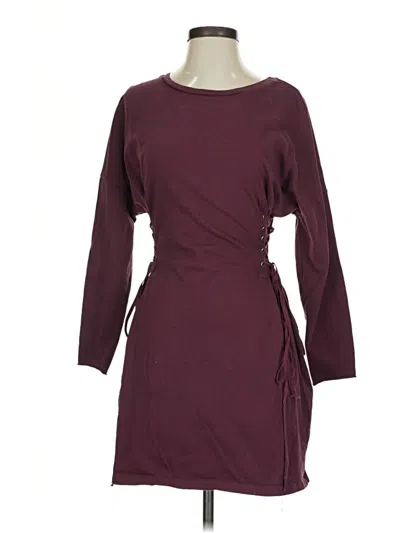 Pre-owned Silence And Noise Casual Dress In Burgundy