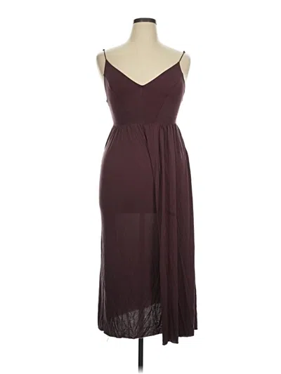 Pre-owned Silence And Noise Casual Dress In Burgundy