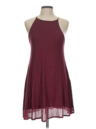Pre-owned Silence And Noise Casual Dress In Burgundy