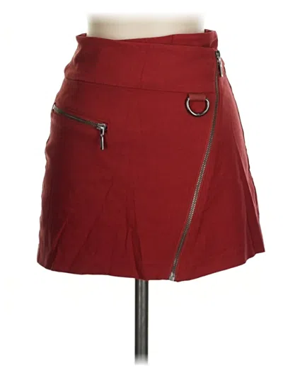 Pre-owned Silence And Noise Casual Skirt In Burgundy