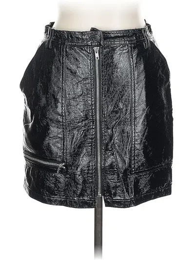Pre-owned Silence And Noise Faux Leather Skirt In Black