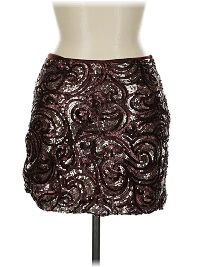 Pre-owned Silence And Noise Formal Skirt In Burgundy