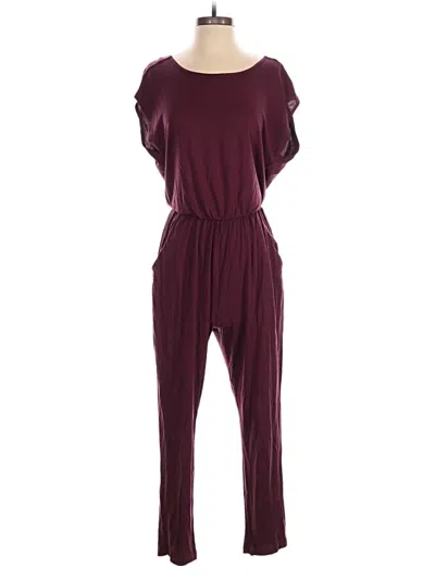 Pre-owned Silence And Noise Jumpsuit In Burgundy