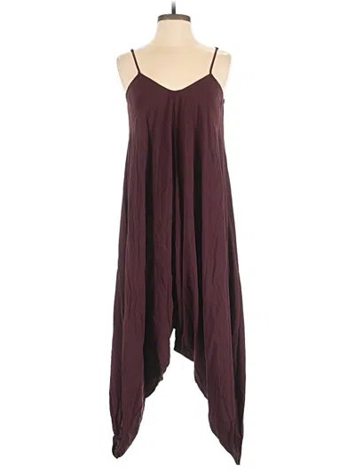 Pre-owned Silence And Noise Jumpsuit In Burgundy