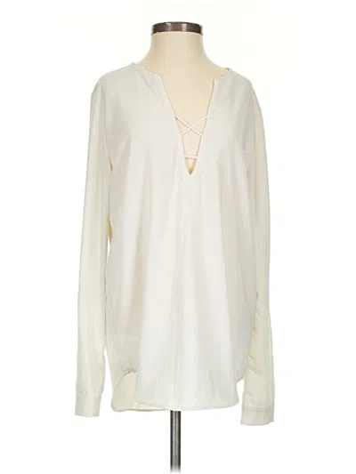 Pre-owned Silence And Noise Long Sleeve Blouse In Ivory