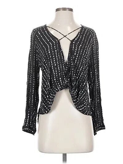 Pre-owned Silence And Noise Long Sleeve Blouse In Silver