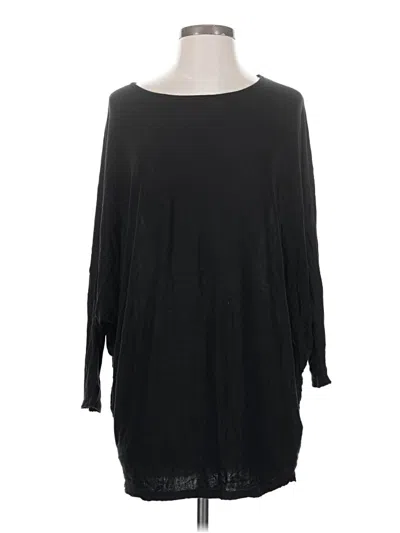 Pre-owned Silence And Noise Long Sleeve Top Black Boatneck Tops