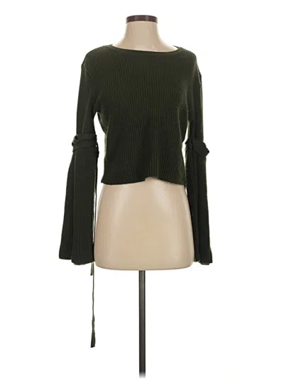 Pre-owned Silence And Noise Long Sleeve T-shirt In Green