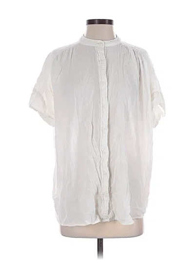Pre-owned Silence And Noise Short Sleeve Blouse In Ivory
