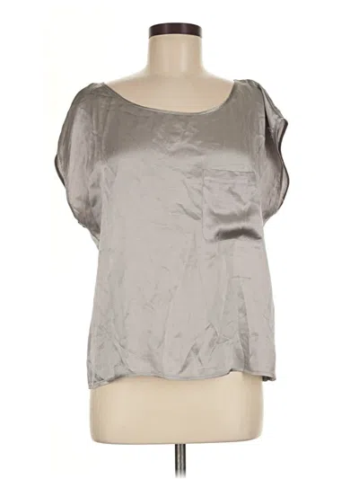 Pre-owned Silence And Noise Short Sleeve Blouse In Silver