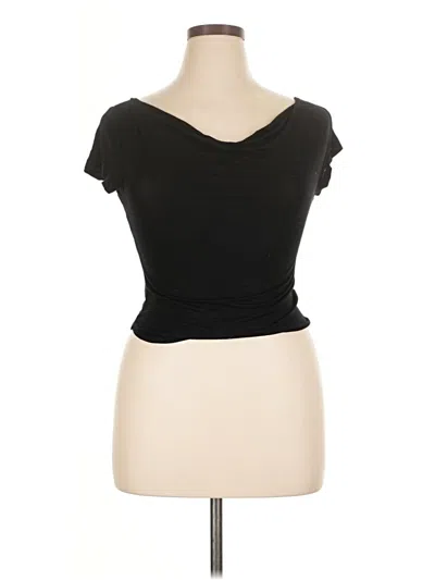 Pre-owned Silence And Noise Short Sleeve Top Black Sweetheart Neckline Tops