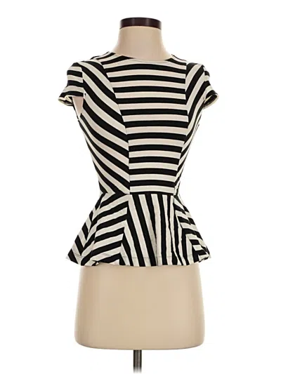 Pre-owned Silence And Noise Short Sleeve Top Ivory Strapless Neckline Tops