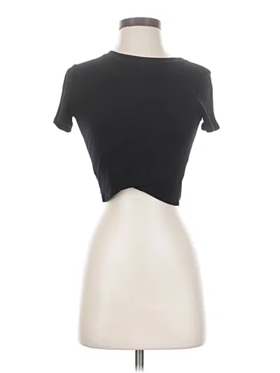 Pre-owned Silence And Noise Short Sleeve Turtleneck In Black