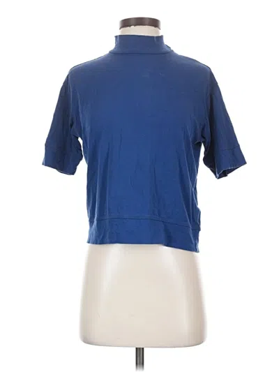 Pre-owned Silence And Noise Short Sleeve Turtleneck In Blue