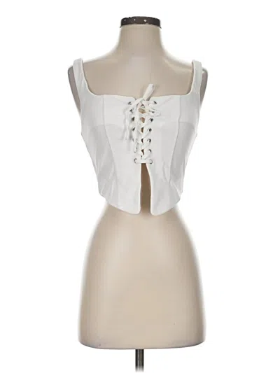 Pre-owned Silence And Noise Sleeveless Blouse In White