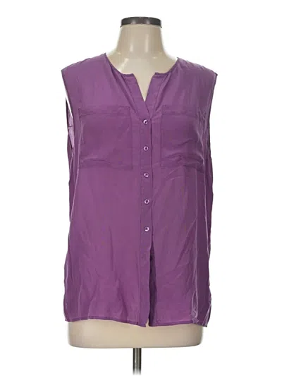 Pre-owned Silence And Noise Sleeveless Button Down Shirt In Purple