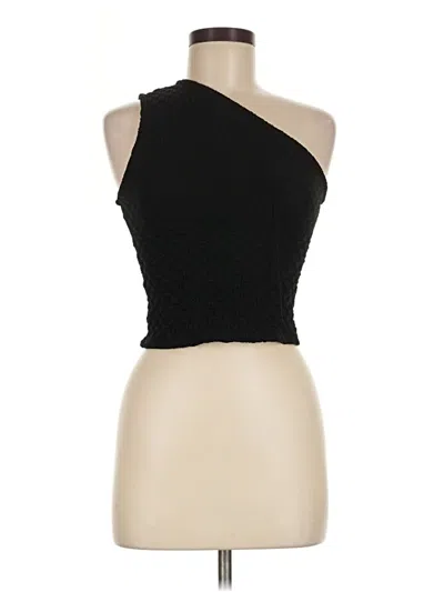 Pre-owned Silence And Noise Sleeveless Top Black One Shoulder Neckline Tops