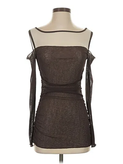 Pre-owned Silence And Noise Sleeveless Top Brown Strapless Neckline Tops