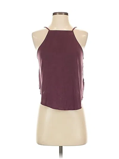 Pre-owned Silence And Noise Sleeveless Top Burgundy Halter Neckline Tops