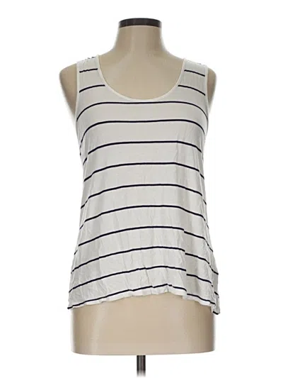 Pre-owned Silence And Noise Sleeveless Top Silver Scoop Neck Tops