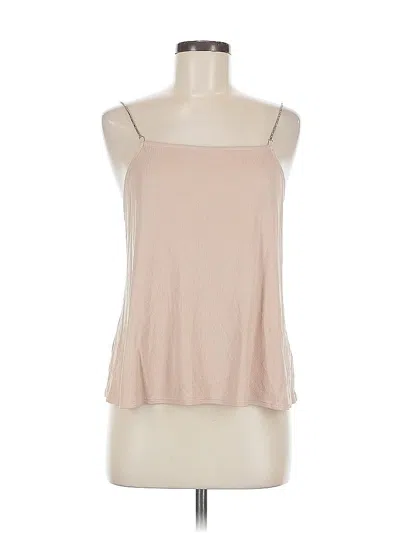 Pre-owned Silence And Noise Sleeveless Top Tan Halter Neckline Tops In Brown