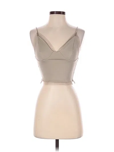Pre-owned Silence And Noise Sleeveless Top Tan Sweetheart Neckline Tops