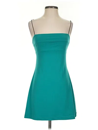 Pre-owned Silence And Noise Sleeveless Top Teal Strapless Neckline Tops
