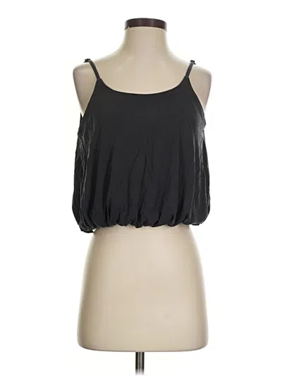 Pre-owned Silence And Noise Tank Top Black Cold Shoulder Neckline Tops