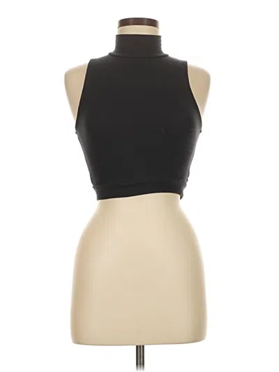 Pre-owned Silence And Noise Tank Top Black Halter Neckline Tops