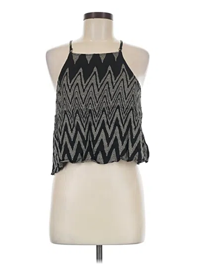 Pre-owned Silence And Noise Tank Top Black Halter Neckline Tops
