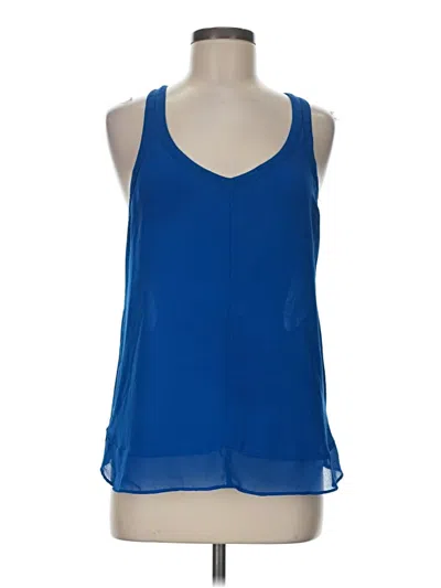 Pre-owned Silence And Noise Tank Top Blue Halter Neckline Tops